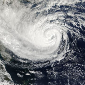 Typhoon over planet Earth. Elements of this image furnished by NASA